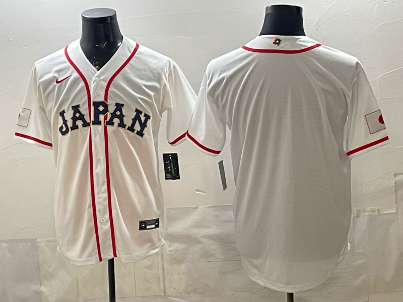 Men's Japan Baseball White 2026 World Baseball Classic Stadium Jersey
