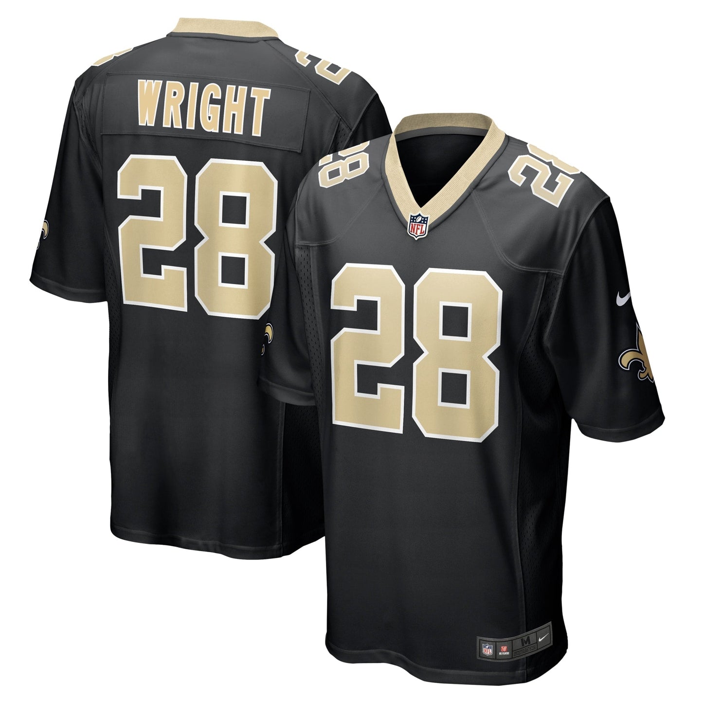 Rejzohn Wright New Orleans Saints   Game Jersey -  Black