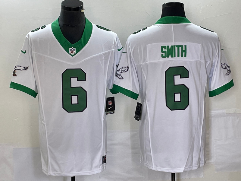 Men's Philadelphia Eagles DeVonta Smith White Game Player Jersey