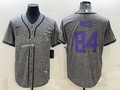 Men's Minnesota Vikings Randy Moss Gray Game Jersey Joint Edition