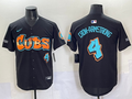 Men's Chicago Cubs Pete Crow-Armstrong #4 Black Replica Team Jersey
