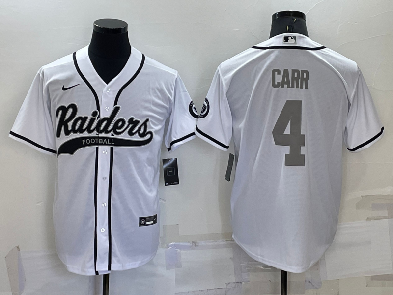 Men's Las Vegas Raiders Derek Carr #4 White Player Jersey1 Joint Edition