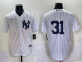 Men's New York Yankees Ichiro Suzuki #31 White Limited Player Jersey