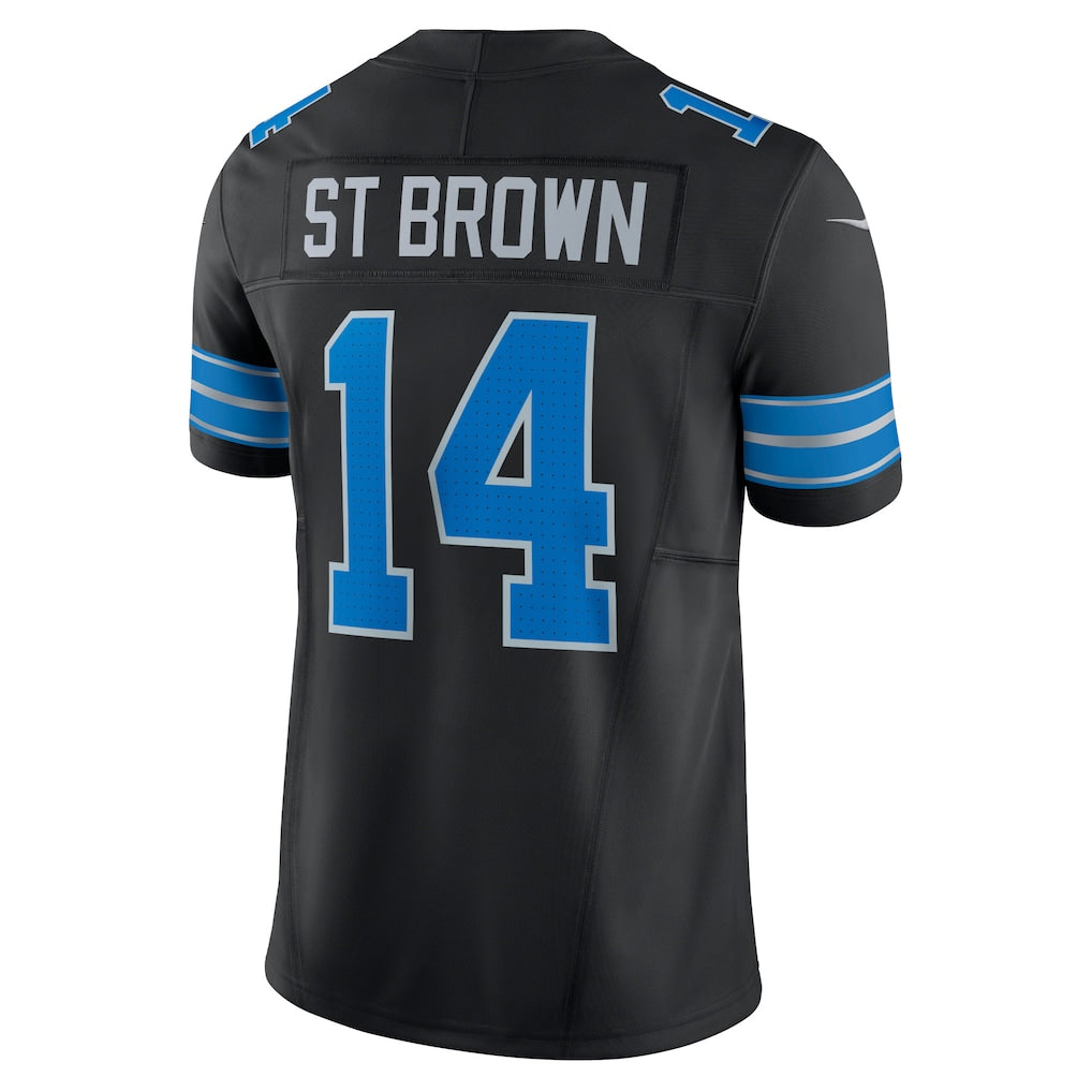D.Lions #14 Amon-Ra St. Brown Black 2nd Alternate Vapor F.U.S.E. Limited Jersey