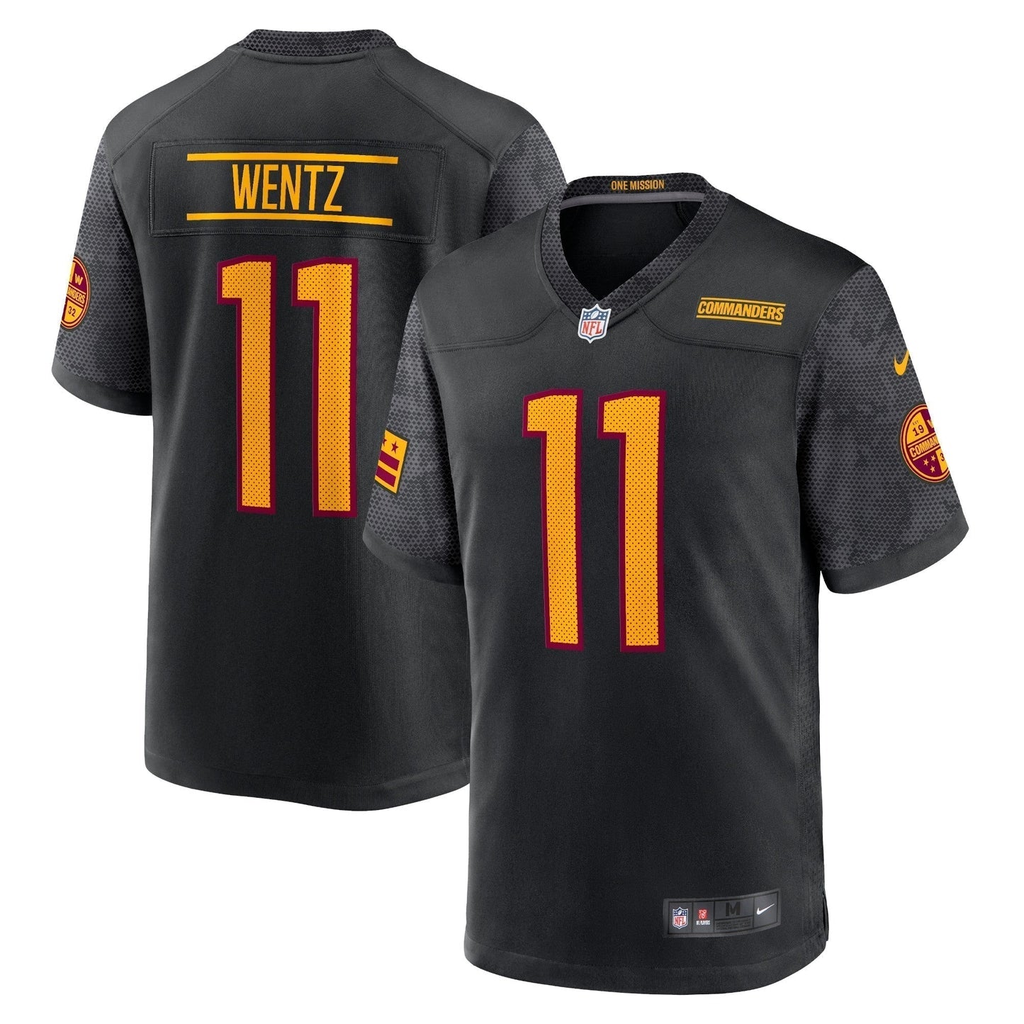 Carson Wentz Washington Commanders  Alternate Game   Jersey - Black