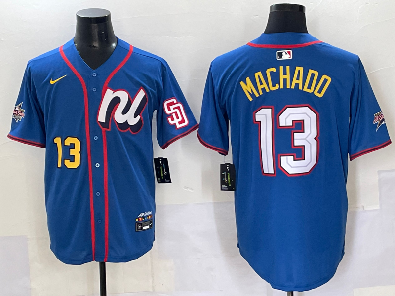 Men's National League Manny Machado Blue 2025 All-Star Edition Limited Player Jersey