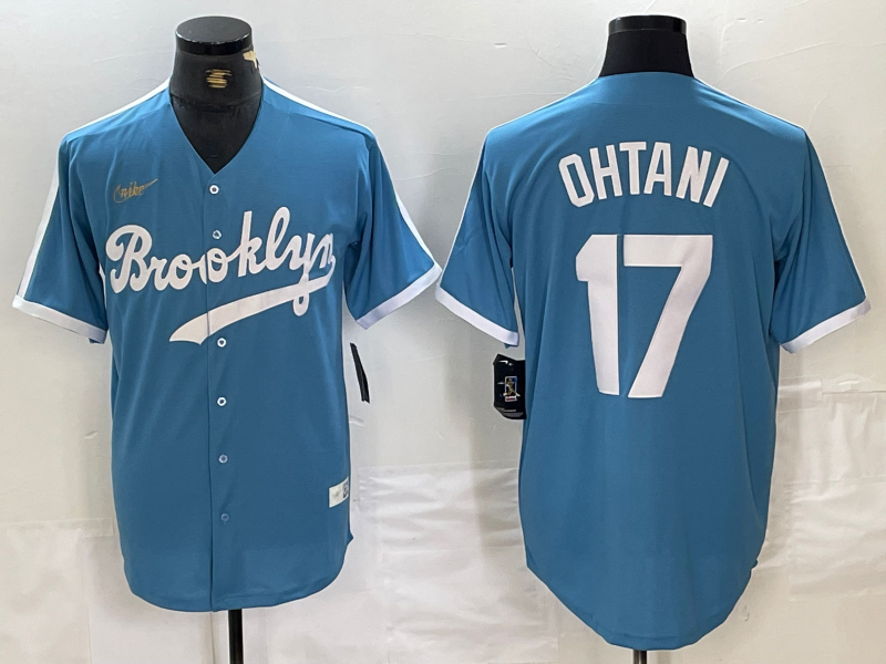 Men's Los Angeles Dodgers Shohei Ohtani Light Blue Alternate Cooperstown Collection Player Jersey