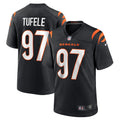 Jay Tufele Cincinnati Bengals  Game   Jersey - Black