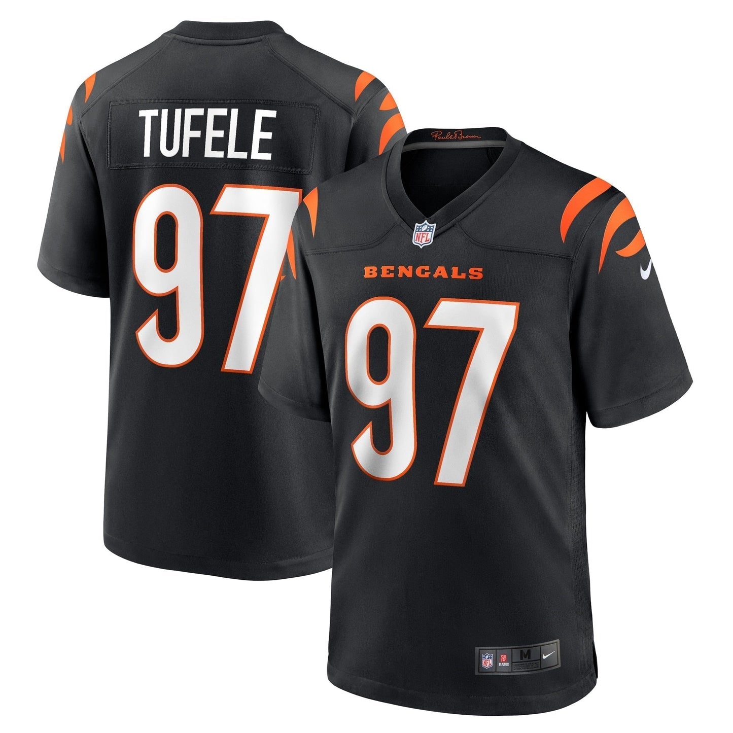 Jay Tufele Cincinnati Bengals  Game   Jersey - Black