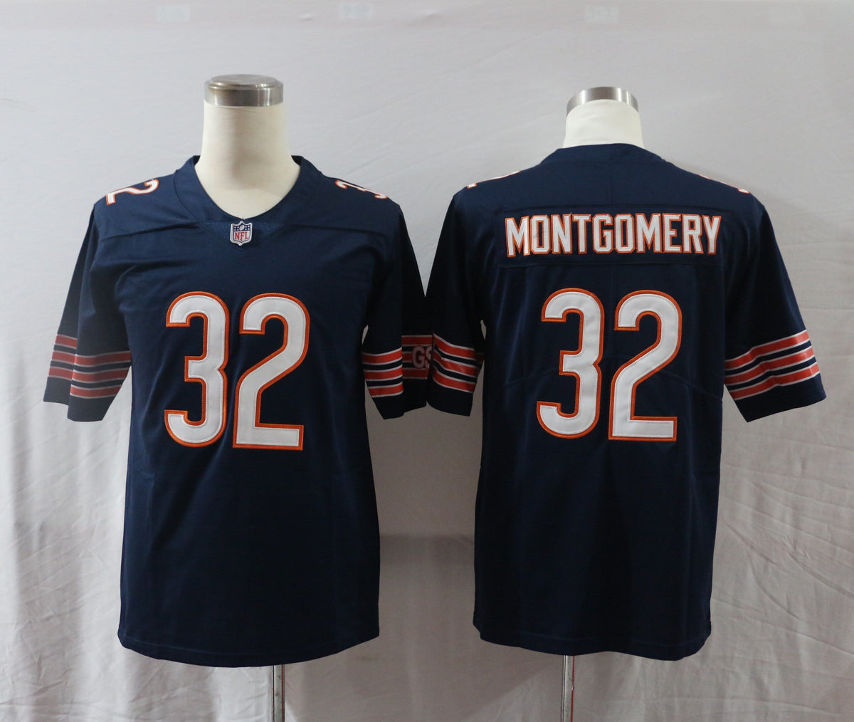 Men's Chicago Bears David Montgomery Navy Game Jersey