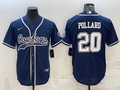 Men's Dallas Cowboys Tony Pollard Navy Game Jersey Joint Edition