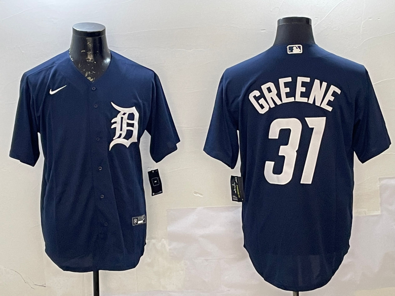Men's Detroit Tigers Riley Greene Navy Replica Player Jersey