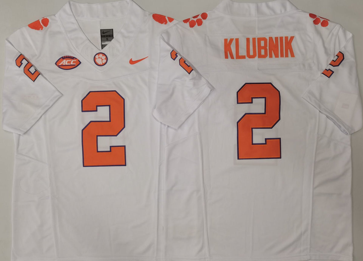 Men's Clemson Tigers Cade Klubnik White Player Jersey