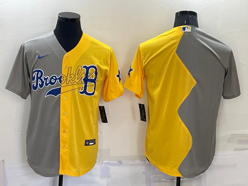 Men's Boston Red Sox Gray/Gold Blank Jersey1