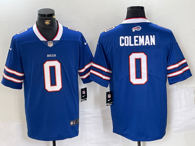 Men's Buffalo Bills Keon Coleman #0 Royal 2024 NFL active Player Game Jerseys