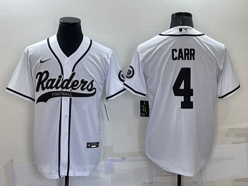 Men's Las Vegas Raiders Derek Carr White Game Jersey Joint Edition