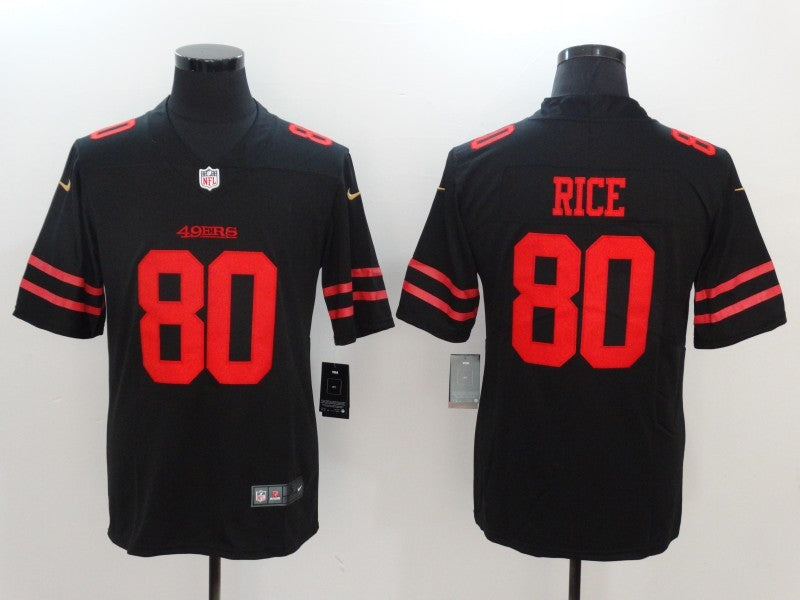 Men's San Francisco 49ers Jerry Rice Black Game Player Jersey