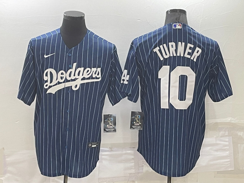 Men's Los Angeles Dodgers Justin Turner Blue Stitched Baseball Jersey