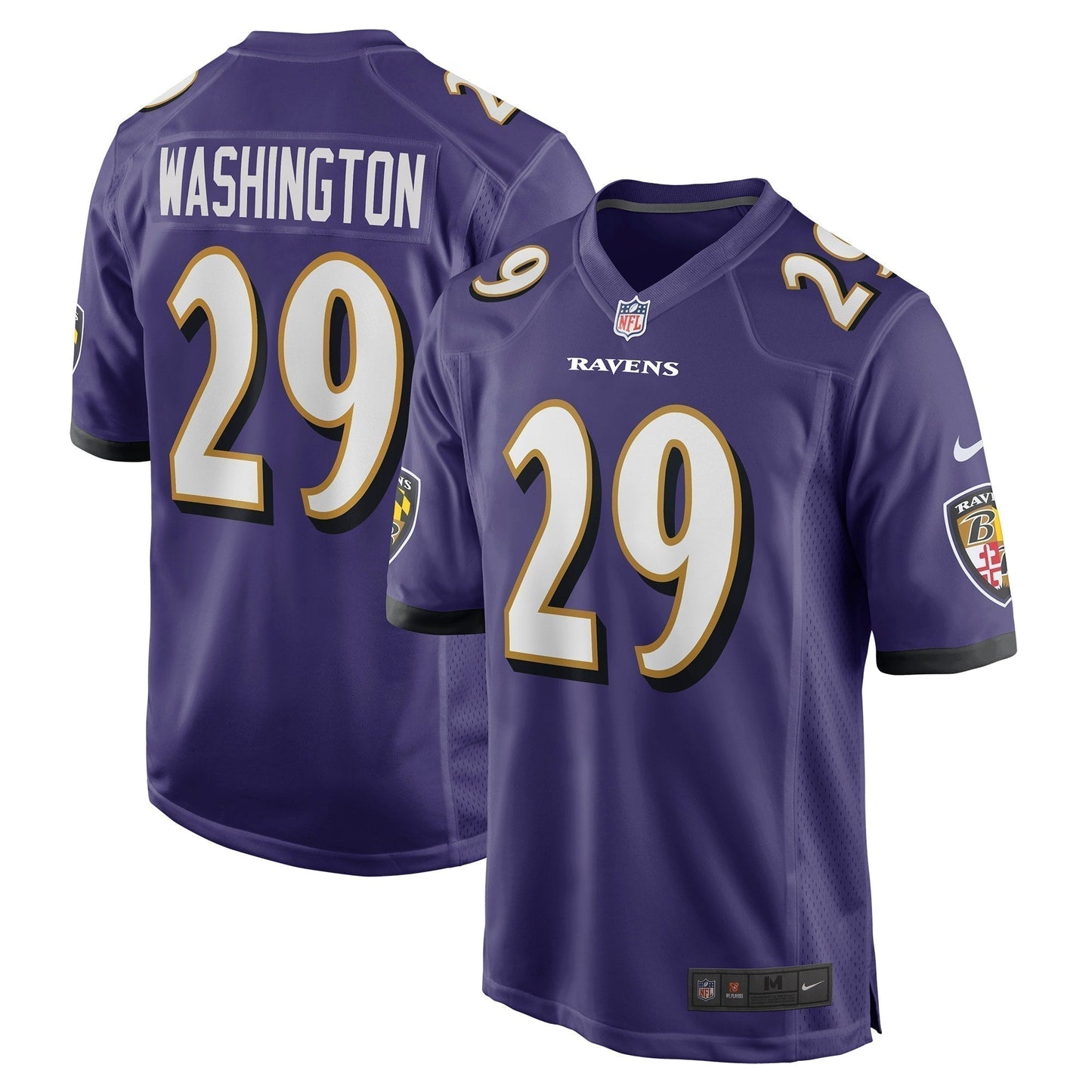 Ar'Darius Washington Baltimore Ravens    Game Jersey - Purple