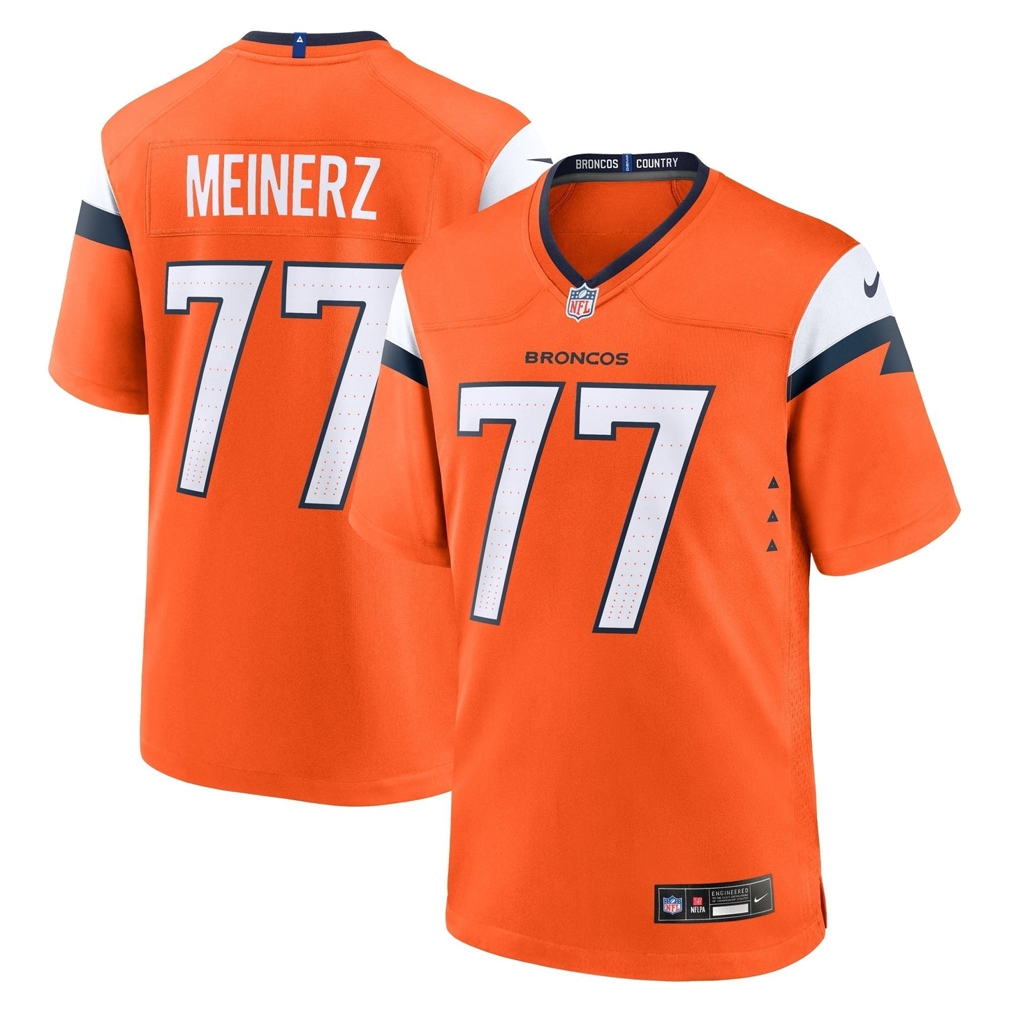 Quinn Meinerz Denver Broncos  Team Game Jersey -  Orange