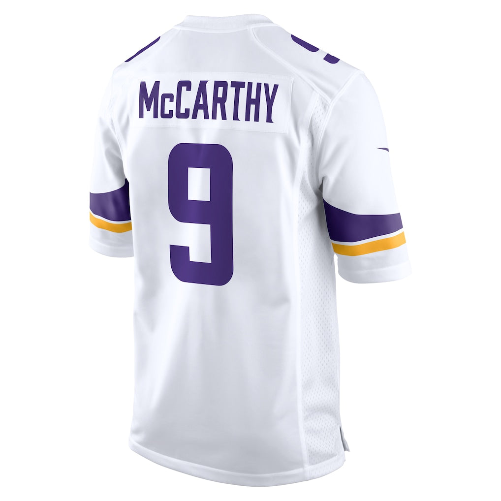 M.Vikings #9 J.J. McCarthy White Game Jersey