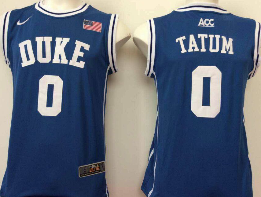 Men's Duke Blue Devils Jayson Tatum Blue Player Jersey