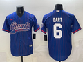 Men's New York Giants Jaxson Dart #6 Royal Player Jersey