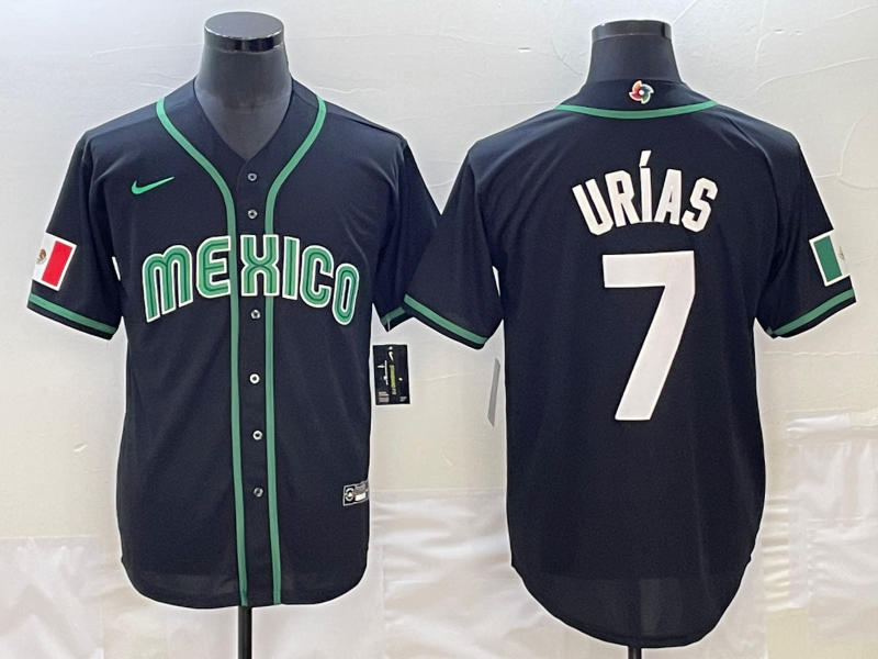 Men's 2023 World Baseball Classic Julio Urias Mexico Jersey Black