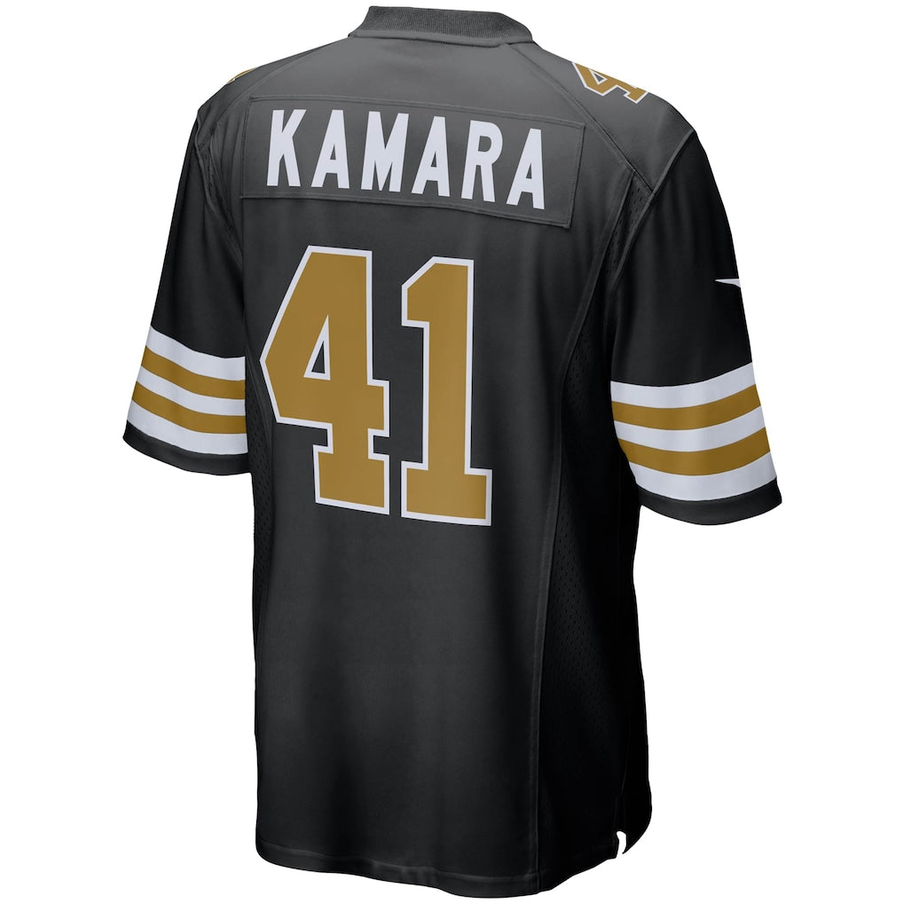 NO.Saints #41 Alvin Kamara Black Alternate Game Jersey