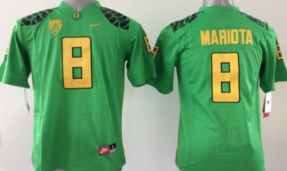 Men's Oregon Ducks Marcus Mariota Green Team Jersey