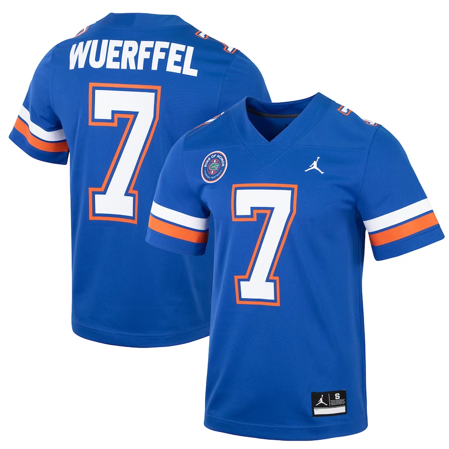 Men's Florida Gators Danny Wuerffel Royal Player Game Jersey