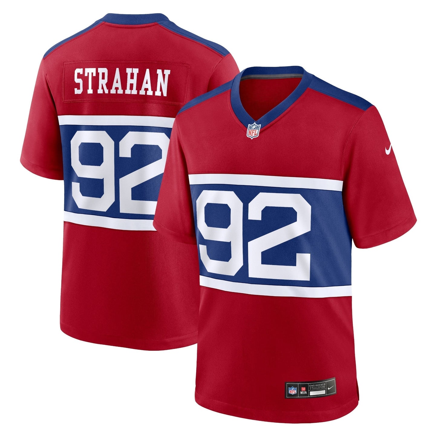 Michael Strahan New York Giants  Alternate Retired   Game Jersey - Century Red