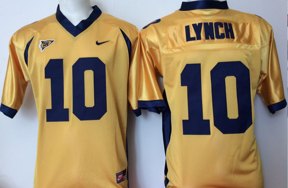 Men's California Golden Bears Marshawn Lynch Yellow Player Game Jersey