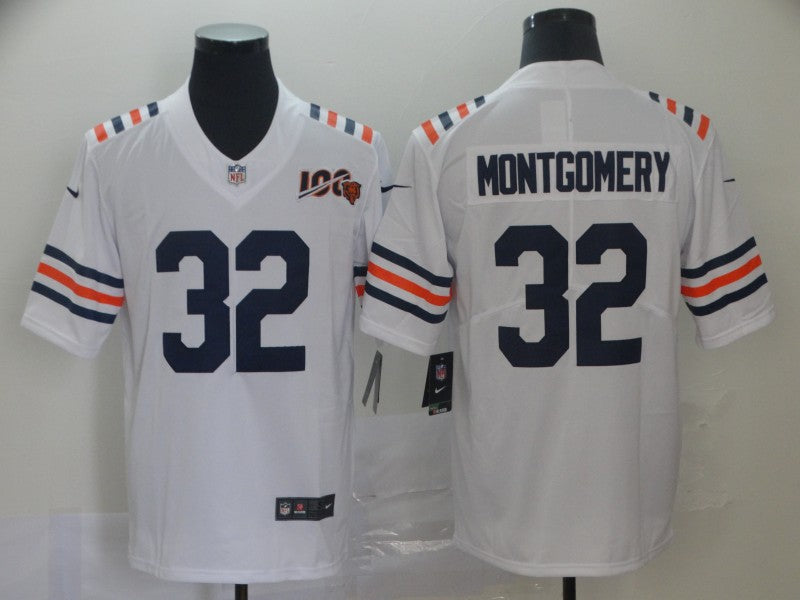 Men's Chicago Bears David Montgomery White Game Jersey