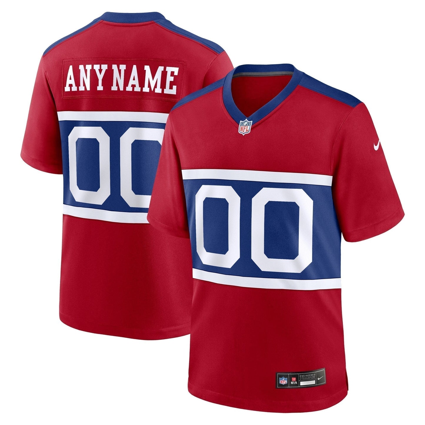 New York Giants  Alternate Game Custom Jersey - Century Red