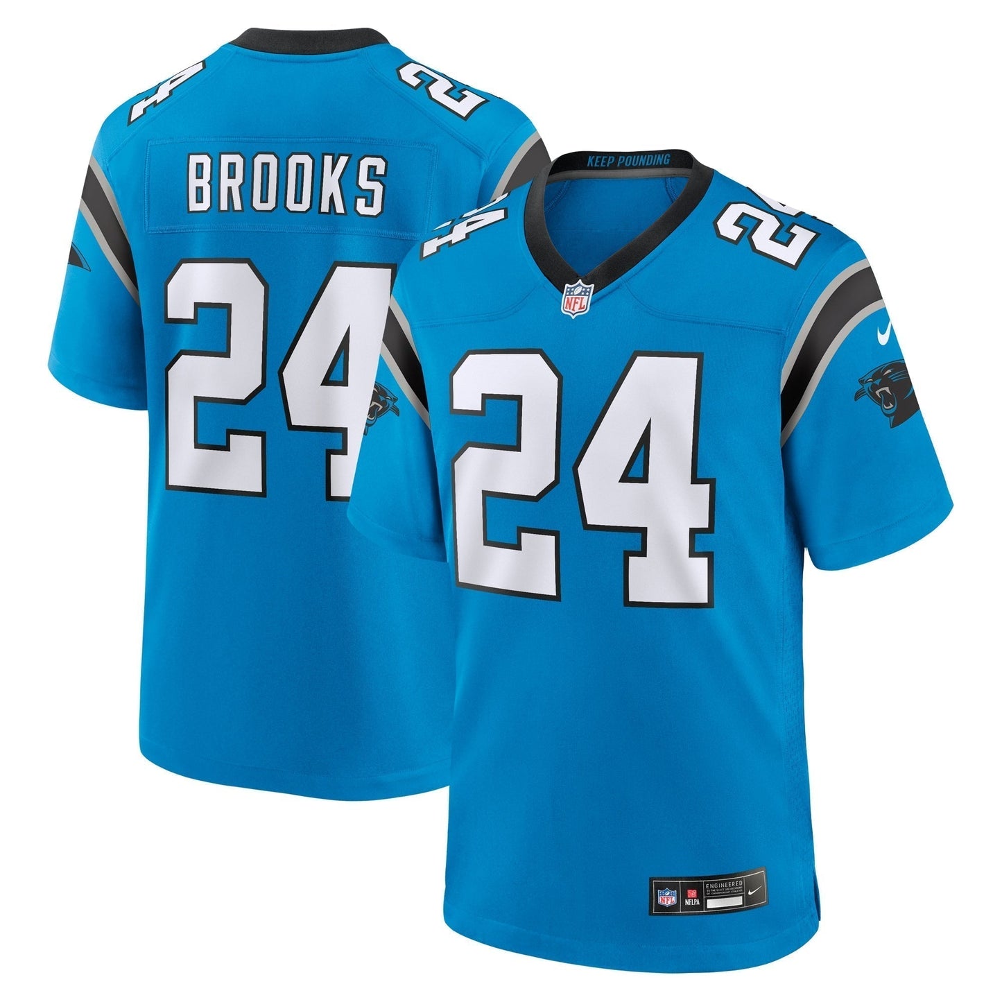 Jonathon Brooks Carolina Panthers  2024 NFL Draft Alternate Game   Jersey - Blue