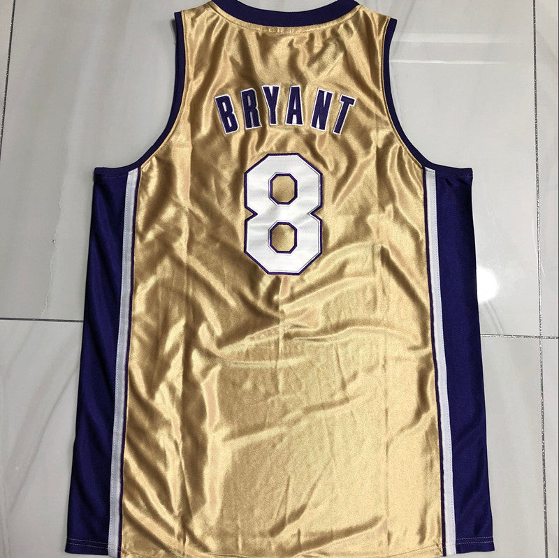 Kobe Bryant 2020 Hall of Fame Gold Fully Embroidered 8# Jersey