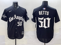 Men's Los Angeles Dodgers Mookie Betts Black Player Game Jersey