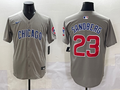 Men's Chicago Cubs Ryne Sandberg Gray Replica Player Jersey