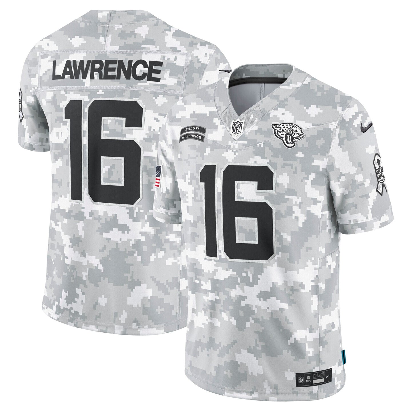 Trevor Lawrence Jacksonville Jaguars  2024 Salute to Service Limited Jersey - Arctic Camo