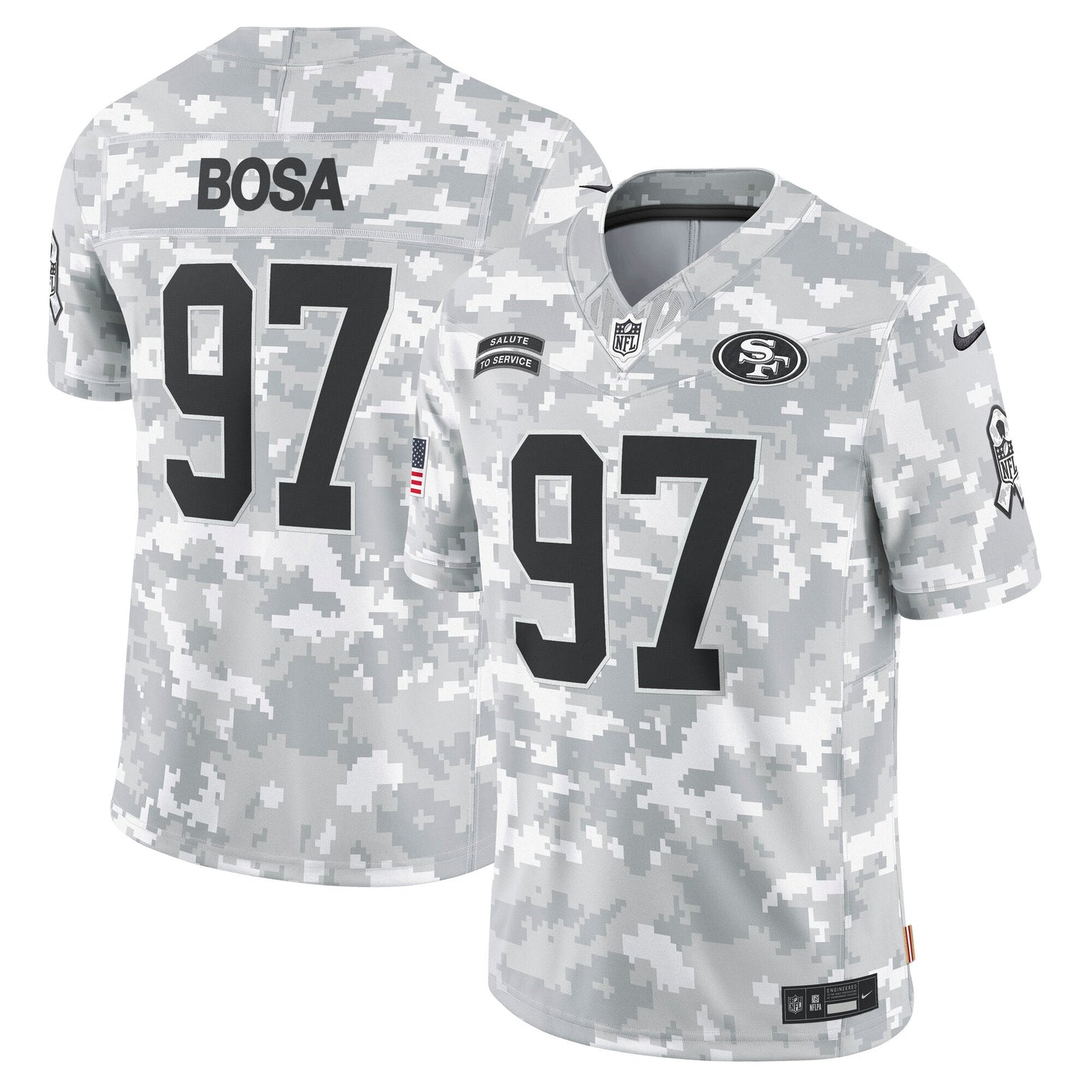 Nick Bosa San Francisco 49ers  2024 Salute to Service Limited Jersey - Arctic Camo