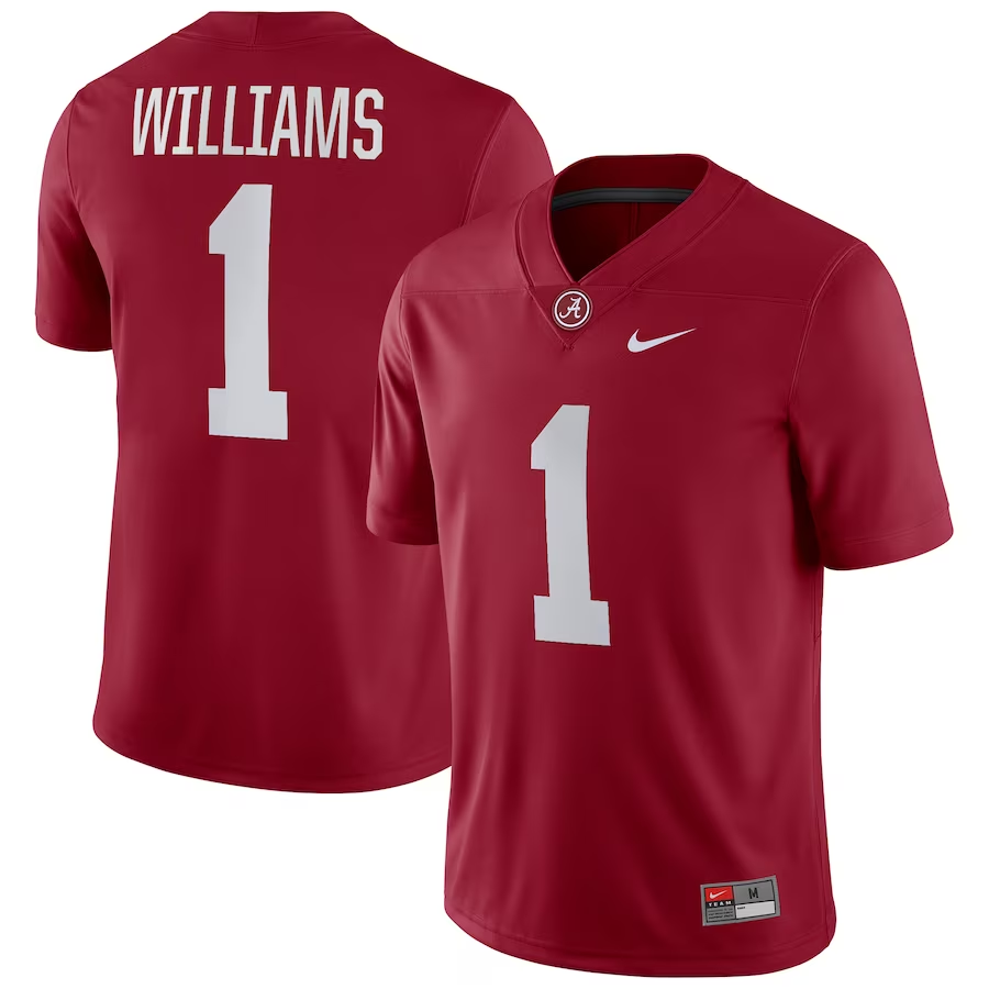 Men's Alabama Crimson Tide Jameson Williams Crimson Player Game Jersey