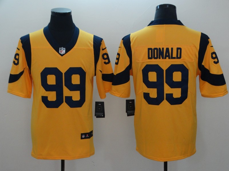 Men's Los Angeles Rams Aaron Donald Yellow Game Jersey