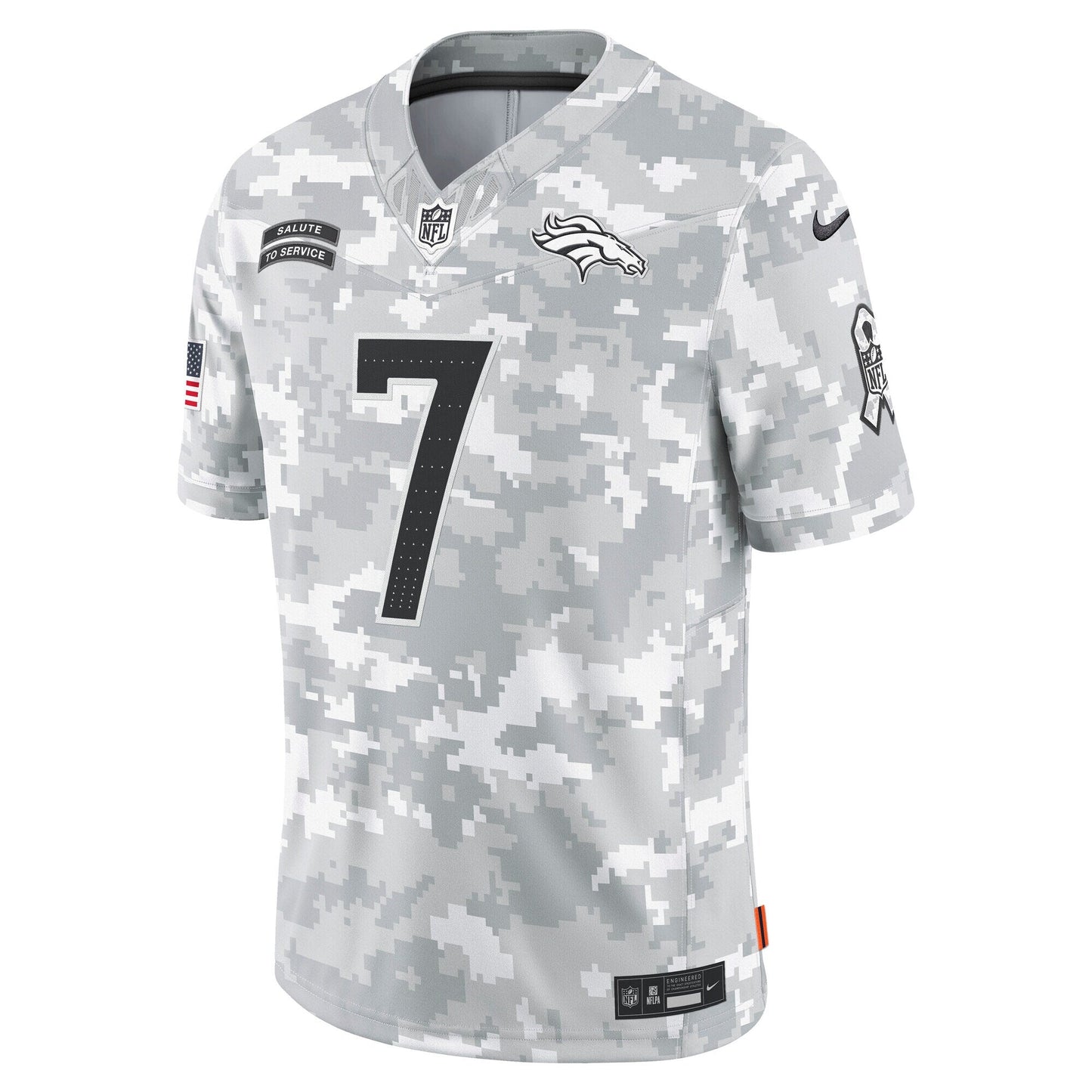 John Elway Denver Broncos  2024 Salute to Service Retired   Limited Jersey - Arctic Camo
