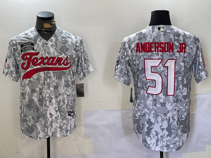 Men's Houston Texans Will Anderson Jr. Arctic Camo 2024 Salute to Service Player Jersey
