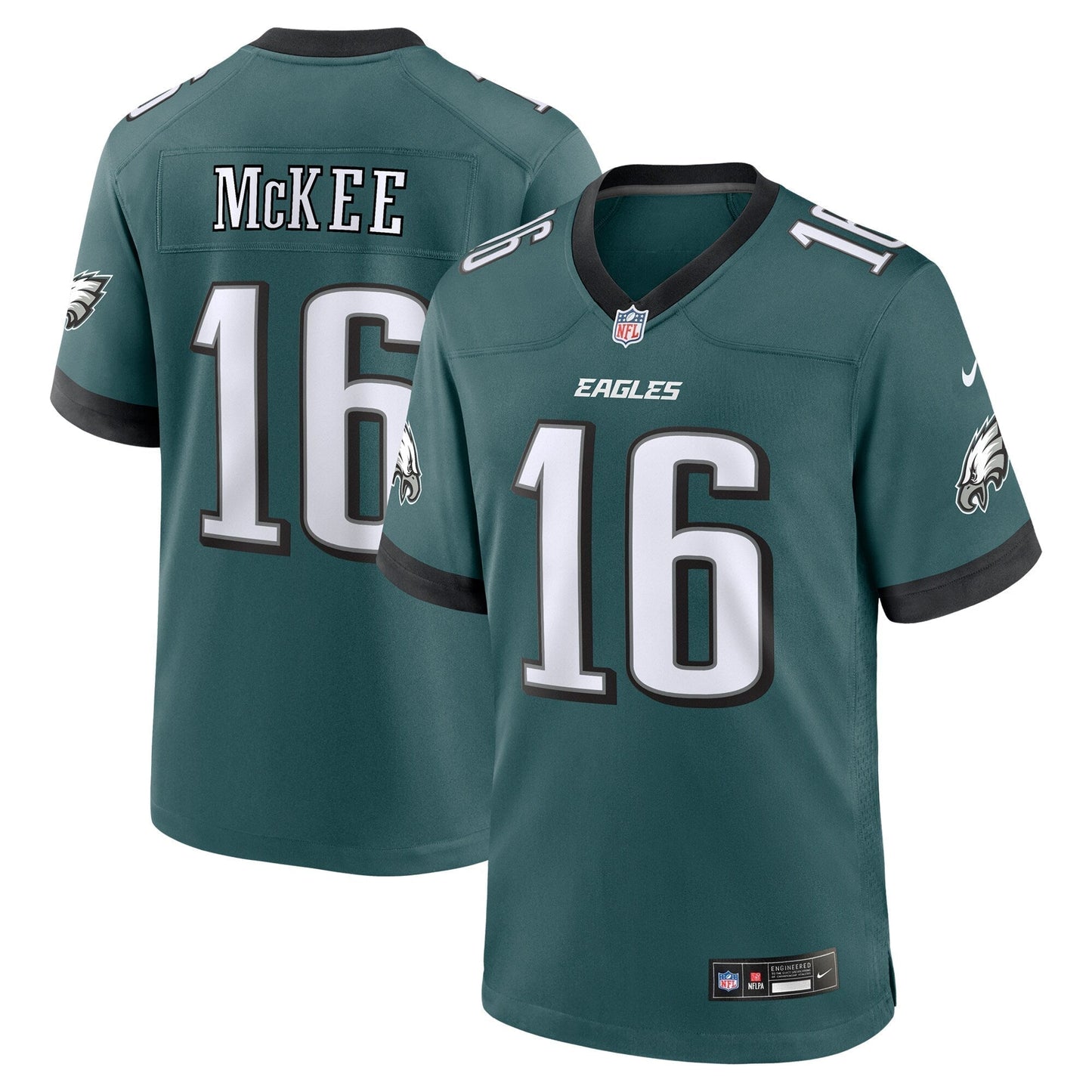 Tanner McKee Philadelphia Eagles  Team Game Jersey - Midnight Green