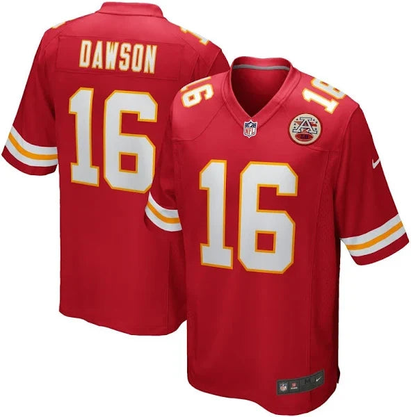 Men's  Len Dawson Red Kansas City Chiefs Game Retired Player Jersey