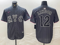 Men's New York Mets Francisco Lindor Graphite 2024 City Connect Limited Player Jersey