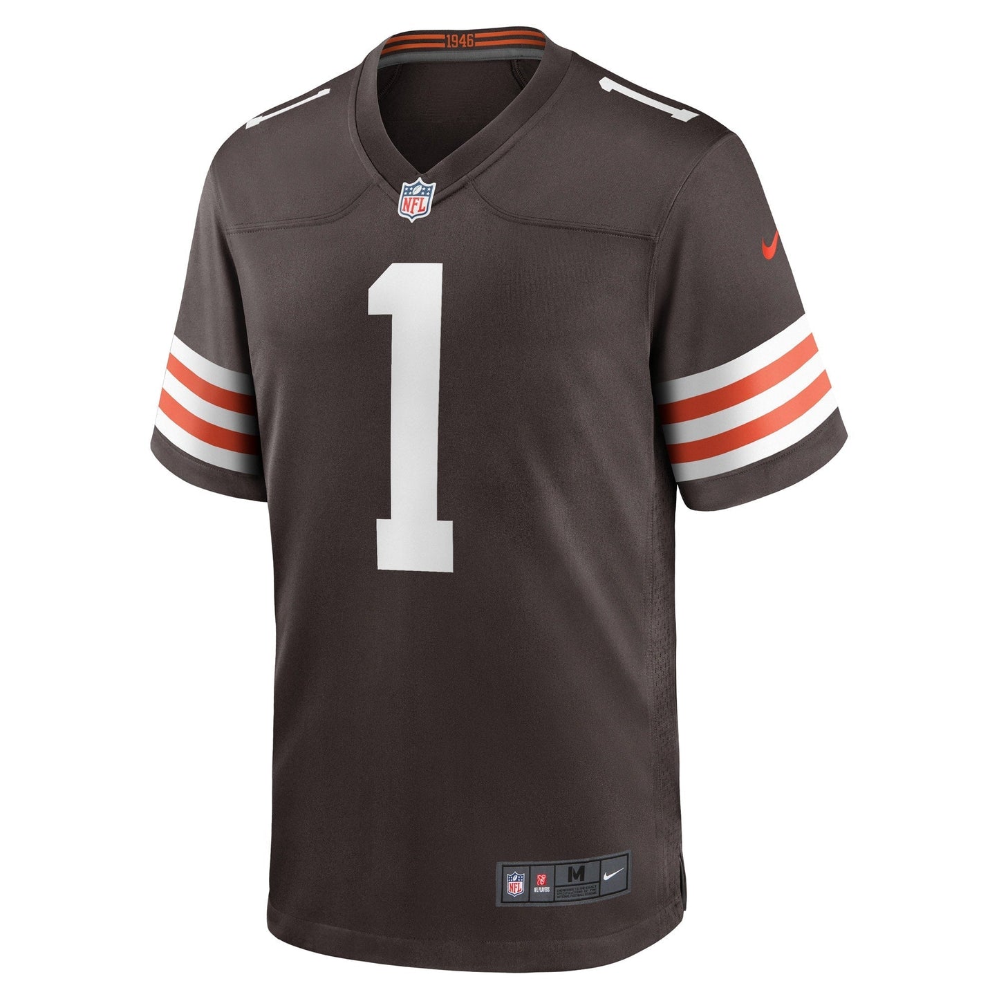 Number 1 Groom Cleveland Browns  Game Jersey - Brown