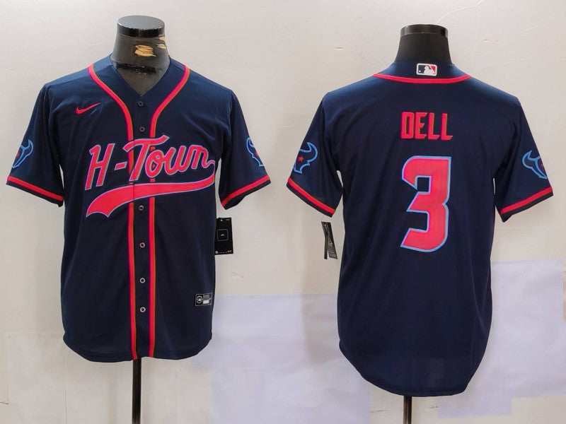 Men's Houston Texans Tank Dell Navy Game Player Jersey